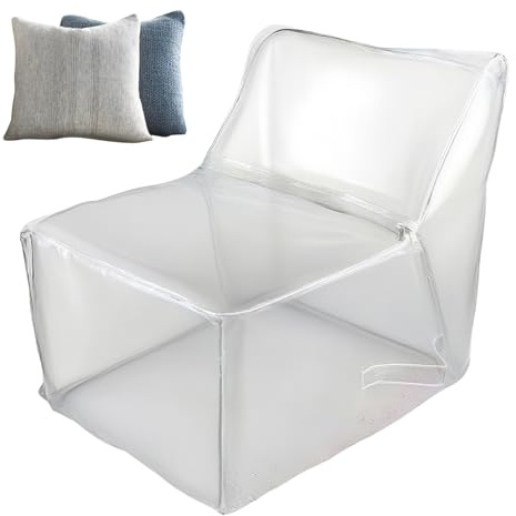 Bag Chair Cover - Clear Stuffed Animal Chair Cover, Teddys Storage Chairs | Reusable Plush Toy Organizer Beanbag For Adults Toddler Room Decor Relaxing Couch Sofa Bed Floor Reading Dorm