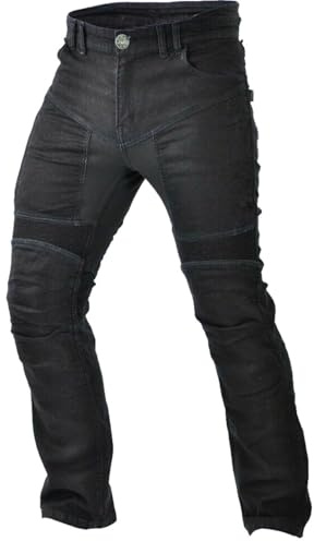 Aramid Motorradjeans Herren,Biker Motorrad Jeans Hose,Biker Motorrad Hose,Bikerjeans für Motorradfahrer,Motorradhose Jeans Herren (DE/NL/SE/PL, Numerisch, 42, Regular, Regular, BLACK)