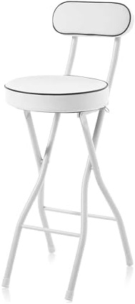 Sgabello da bar pieghevole, regolabile, portatile, imbottito, altezza 55,9-76,2 cm, ideale per giardino, ufficio, cucina e sala da pranzo