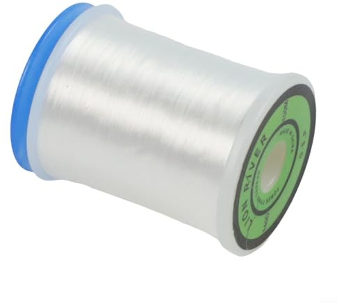 Gdfnmogo Fil de fixation à la mouche, 100 m, fil en plastique 75D haute résistance pour la pêche à la mouche, matériau de reliure durable pour les pêcheurs et les pneumatiques à la mouche (140D blanc)
