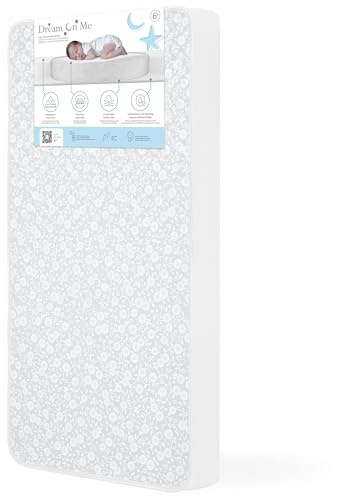 Dream On Me Breathable Little Baby Full Size Firm Foam Crib and Toddler Bed Mattress, 6 Inch