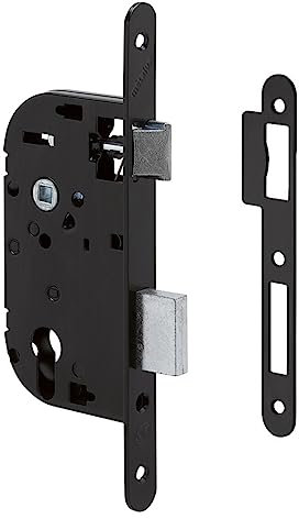 Metalux serrure pour porte bois certifiées NF - Encastrée Réversible Coffre hauteur 145 Entraxe 70 Porte de bureau porte d'entrée bureau chambre (Cylindre Euro Axe 40)