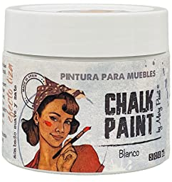 CHALK PAINT | BLANCO | MARYPAINT Pintura para Muebles 25 colores 300ml Mate al Agua (300, Blanco)