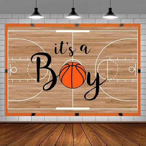 Basketball Junge Baby Dusche Hintergrund Es ist EIN Junge Sport Party Dekorationen Banner Court Fotografie Hintergrund Banner Kuchentisch 300x200cm