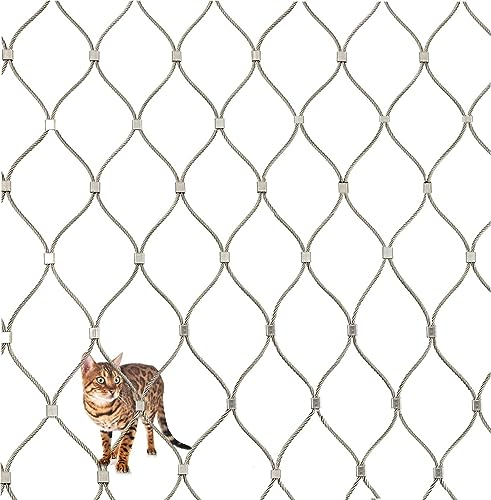 Rausfallschutz Netz Schutznetz Treppe Edelstahl Wabengitter Metall für Balkonnetz Katzen Drahtverstärkt Maschendrahtzaun Volierendraht Edelstahl GeflüGelnetz Volierennetz Wildzaun ( Farbe : 5cm , Größ