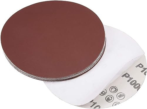 TOP-VIGOR 20Pcs 150mm PSA Sanding Discs, 1000 Grit 6 Inch No-Hole Hook and Loop Sanding Discs, Aluminum Oxide Sandpaper Self Stick Sanding Discs Pad for Sanding Wood, Paint, Plastic and Metal