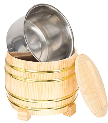 ice bucket, ice bucket gift Wooden Ice Buckets With Lid And Stainless Steel Liner Small Ice Bucket For Cold Drinks For Bar Champagne And Beer Party wine buckets for parties