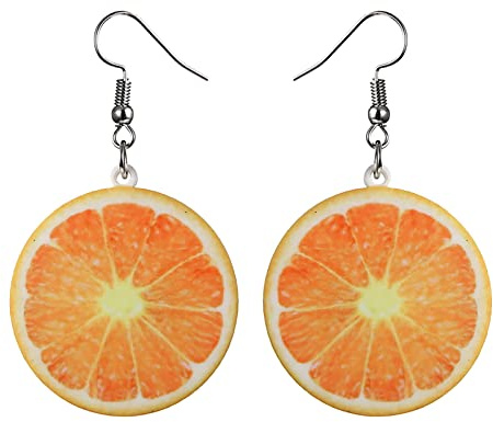 1Pair Früchte Ohrringe Lustige Nette Lemon Drops Baumeln Frauen Tropfen Acryl Kreative Niedliche Anhänger für Frauen Mädchen