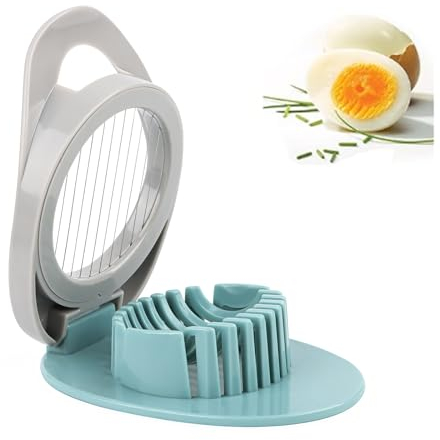 DINSONG Eierschneider aus Edelstahl, Eierschneider Testsieger, Eierschneider Edelstahl Spülmaschinenfest, Eierschneider, Eischneidewerkzeug, Egg Slicer für runde und ovale Eier Schneiden
