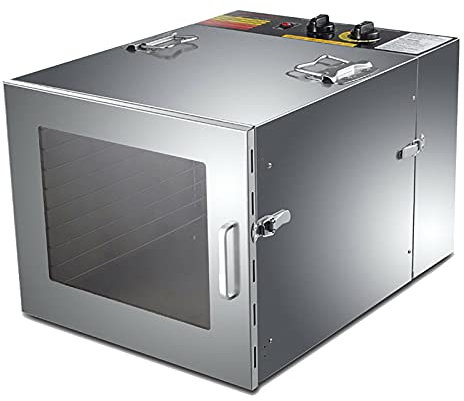 SmPinnaA Drrapparat 10 Levels Dehydrator Fruit Dryer with 10 Stainless Steel Mesh for Drying Fruit Mushrooms and Meat for Modern Kitchen 1000 W 60 L