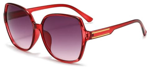PPFVVTV Klassische Damen-Sonnenbrille mit großem Rahmen, Retro-Sonnenbrille, Luxus-Fahrer-Okular, UV400-Sonnenschutz (C5)
