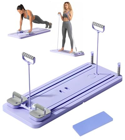 Olutula Upgraded Ab Roller Board, Multi-Functional Core & Full-Body Workout Trainer, Enhanced Automatic Rebound, Adjustable Resistance, Ergonomic Grips, Anti-Slip Base, Durable Pilates Board for Home