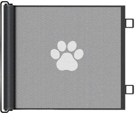 Renchey Puerta para Perros Interior, Barrera Extensible De Malla para Mascotas, Accesorios para Puertas Ventanas Chimeneas Jardín Cocina Balcón Piscina Pasillo Escaleras