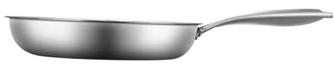 Hemobllo Padella in Acciaio 24 Cm Antiaderente a Nido D'ape, Padella Per Cucinare Versatile Manico, Adatta a Fornelli a Gas, Elettrici e a Combustibile Solido Per Uso Domestico e Cucina Da Campeggio