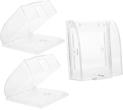 HIAKDOFT 3 Stück Teiliges Transparent Kindersichere Steckdosenabdeckung aus Stabilem Material Einfache Montage Geeignet für Standard steckdosen Sichere Steckdosensicherung für Kinderzimmer