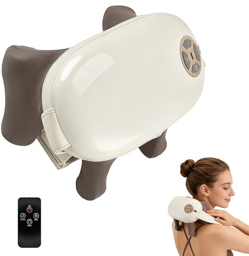 Masajeador Cervical y Espalda Shiatsu 6D con Calor 5 Modos 4 Intensidades Masajeador Cuello Inalámbrico Recargable 2000mAh Masajeador Muscular Profundo para Alivio Dolor Cervical