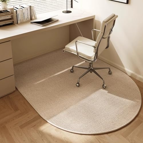 Odot Tappeto Sedia Ufficio Gaming Studio Classico Tappeto Salvapavimento Antiscivolo Protettore del Pavimento Tappetino per Sedia da Ufficio con Ruote per Parquet Piastrelle (Texture Lino,100x150cm)