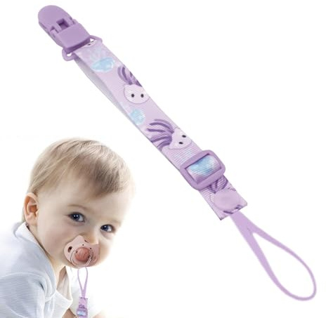 3PCS Chupetero De Clip Para Bebé, Ajustable Cadena Para Chupete Bebe Para | Niños Y Niñas, Cadena Portachupete Con Pinza, Juguetes Mordedores Para La Dentición