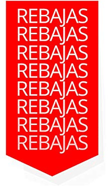 Pack de 2 Vinilos Rebajas | Descuento Personalizado | Muestra en tu Escaparate tus Descuentos de Navidad | Pegatinas Adhesivas Duraderas|