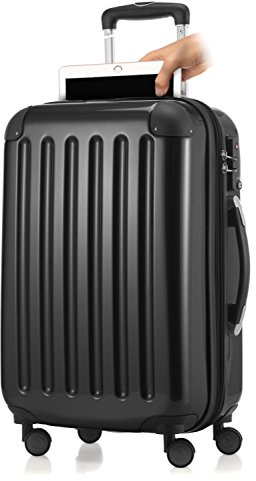 HAUPTSTADTKOFFER Handgepäck mit Laptopfach Hartschalen Trolley Roll-Reisekoffer 4 Doppel-Rollen, 55 cm, 42 L