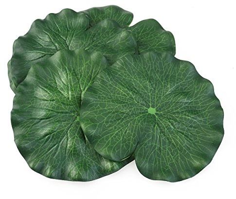10 Pièces Lotus Feuilles pour Les Étangs Feuilles De Nénuphars Réalistes Flottant Lotus s Nénuphars D'étang Artificielle Aquarium d'eau De