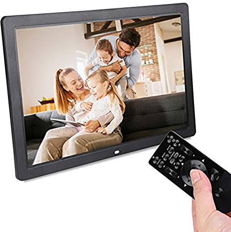 17 Zoll Digitaler Bilderrahmen Elektronischer,Tragbarer 17 Zoll 1440x900 HD,Musik Video Player/Wecker/Kalender, Support MPEG,MP4,AVI,RMVB,JPEG,MP3,WMA Video/Audio/Bild Format