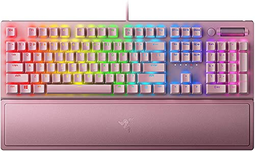Razer BlackWidow V3 Mechanical Gaming Keyboard: Green Mechanical Switches - Tactile & Clicky - Chroma RGB Lighting - Compact Form Factor - Programmable Macro Functionality - Quartz Pink