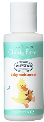 Childs Farm | Lozione idratante per bambini | leggermente profumata | pelle sensibile|adatta per neonati | dimensioni da viaggio | 50 ml (confezione da 1) trasparente