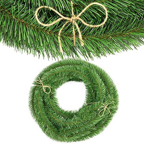 Weihnachtsgirlande Tannengirlande Weihnachtsdekoration Grün Weihnachtsdeko Indoor Outdoor Dekogirlande 20 meter - weihnachtsdeko innen aussen, amerikanisch, girlande weihnachten - FKL DESIGN Home Deco