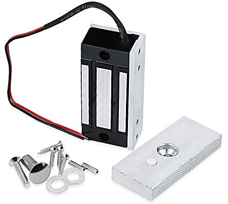 Gaocinys 60KG/132lbs Electromagnetic Lock Access Control Electronic Magnetic Lock DC12V Fail Safe NC Mini Small Door Lock for Electric Security System