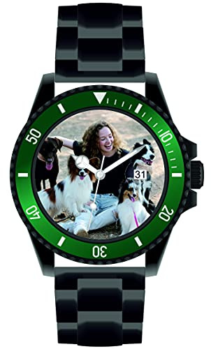 memories Uhr mit Foto personalisierte Uhr mit Bild 40mm Edelstahl Armband Made in Germany