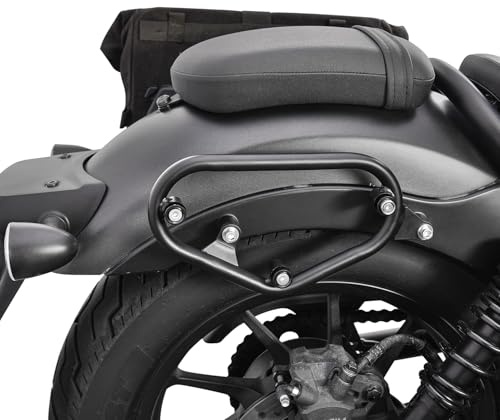 Lorababer - Soporte de Montaje Lateral para alforja de Motocicleta Compatible con H-Onda Rebel CMX500 CMX300 CM500 CM300 CMX 500 300 CM 500 300 2017-2022 Touring Bag Frame Bracket Holder