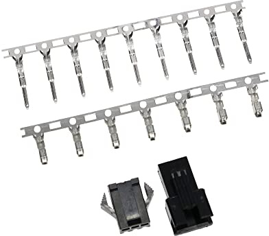 Komodo Electronics SM 2.5mm 3-pin Wire-to-Wire Crimp Connector Plug + Wire Socket + Crimps, Pack of 10 Compatible With JST SM