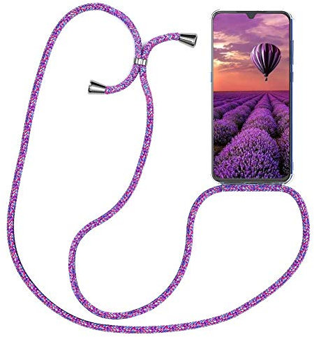 Handykette kompatibel mit Samsung Galaxy S10 Lite Hülle,Handyhülle Transparent Silikon Schutzhülle - Necklace Hülle mit Band Handy-Kette Fallschutzhülle Schnur Kette zum Umhängen Case,Unicorn