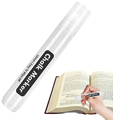 Chalk Pens - Paint Marker with 15mm Thick Tips | Chalk Marker for Rock Paint, Fabric, Metal, Wood, Canvas, Glass, Ceramic, Renywosi Erasable Liquid Chalk