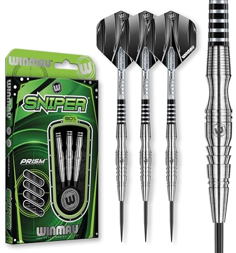 WINMAU Sniper 25 gram professionellt wolframdartset med flights och skaft (shafts)