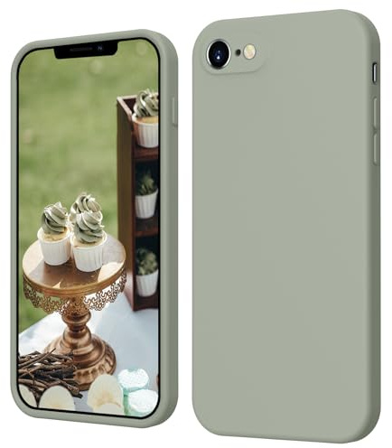 ElestBela iPhone 7/8 Hülle, iPhone SE 2022 Hülle, iPhone SE 2020 Hülle, Hanyhülle iPhone 7/8 Case Dünn Slim mit Microfiber, Kratzfeste Rundumschutz Schutzhülle Hülle für iPhone SE 2/7/8 Kupfergrün