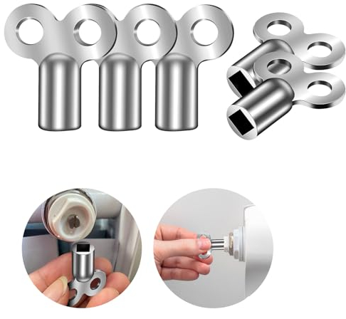 Flintronic Valvola Termosifone, 5 Pezzi Chiave Sfiato Termosifone, Chiave di Spurgo del Radiatore, Universale Chiave Quadrata, per Radiatori Adatta