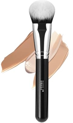 BEILI Pinceau Fond de Teint,Pinceau de Maquillage,Angled Foundation brush,Pinceau de contour,Professionnel Pinceaux pour estomper la crème liquide, la poudre, le polissage, le pointillage