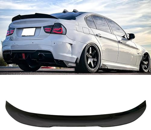 Zyfwzc Becquet de Coffre Arrière de Voiture pour BMW 3 Series E90/E90 M3 PSM 2004-2011,aileron Arrière en ABS,Aile de Coffre Arrière,Glossy Black