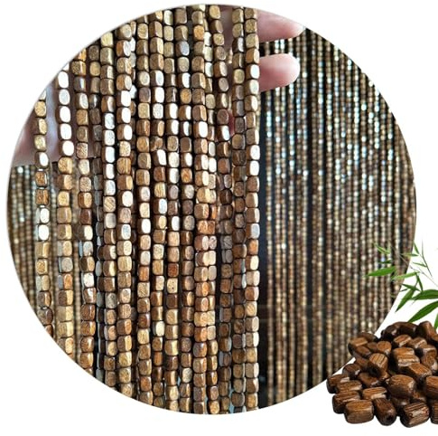 Cortina De Cuentas De Madera,Cortina De Cuentas De Puerta De 50-140 Hebras,Cortina De Cuentas De Madera Y Bambú Natural para Puertas,Cortina De Separación De Habitaciones,WxH-80strands-80x200cm