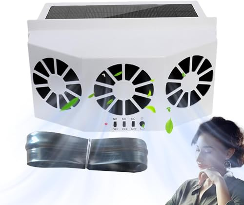 Ventilateur d'échappement de voiture - Ventilateur solaire pour voiture - Ventilateur d'échappement solaire pour fenêtre de voiture - Ventilateur de refroidissement pour fenêtre de voiture - Projets