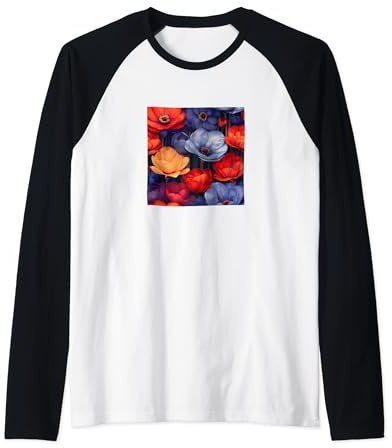 Motif floral cyclamen Manche Raglan