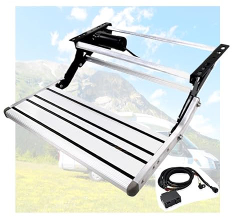 WRJAHCG Marche Pied,Marchepied Électrique Marche Marche en Aluminium pour Camping-Car,Deux Méthodes De Contrôle sont Disponibles,Door Control