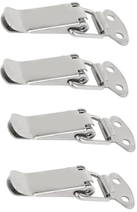 IPNSDON 4 serrature in acciaio inox, serrature per scatole, serrature a molla, serrature, set di 2 serrature per porte, finestre, armadi e cassette, serrature a molla