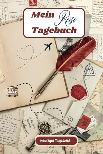 Mein Reisetagebuch: zum Ausfüllen und Eintragen der schönsten Urlaubsmomente, ein tolles Geschenk für Reisende, Reisebuch (120 Seiten, A5)