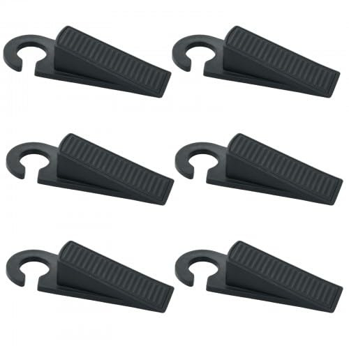 6 Stück Türstopper Keil für Boden Rutschfeste Gummi, Türstopper Langlebige Türkeile aus Kunststoff für Alle Hartböden Türstopper Gummi Türhalter Kratzfest und Ideal für Innen- und Außenbereiche