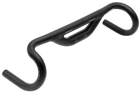 REDSHIFT Top Shelf Low Flare Handlebar, Alum Drop Bar, 50mm Rise, 44cm | Ergonomic riser drop bar design;Improves upright riding posture;Perfect for long-distance touring