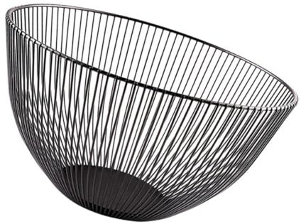 OKUMEYR Hanging Fruit Basket Black Fruit Bowl Snack Basket Storage Kitchen Vegetable