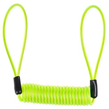 Gatuida 1.2m Motorbike Disc Lock Kabel Mit Coiled Design Leicht Und Auffällig Hellgelb Für Motorräder Roller Und Fahrräder Schützt Vor Schäden Durch Versehentliches Fahren Mit